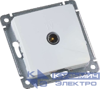 Розетка телевизионная оконечная TV СП механизм бел. HEGEL РСТВ-401