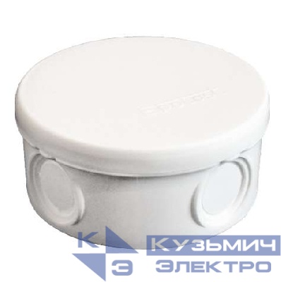 Коробка распределительная ОП d90х45мм IP54 4 выхода без гермовводов крышка защелкивающаяся бел. Epplast 145151