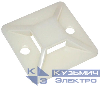 Площадка самоклеящаяся под хомуты PCP-SG 40х40-100WH PA6.6 бел. (уп.100шт) Jazzway 5055087