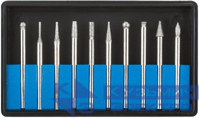 Шарошка усиленная сталь с алмазным напылением штифт диам. 3мм (уп.10шт) MOS 36479М