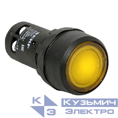 Кнопка SW2C-10D с подсветкой желт. NO EKF sw2c-md-y