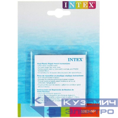 Набор ремонтный наклейка 5х10см (59631NP) (уп.6шт) INTEX 6941057402611