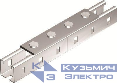 Пластина для профиля С-образ. соединительная L190 4 отверстия DKC BMD1012HDZ