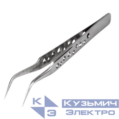 Пинцет изогнутый узкий 120мм Airy (блист.) Rexant 12-0385