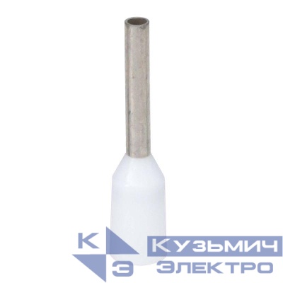 Наконечник-гильза с изолирован. фланцем для жилы 0.5кв.мм длина контактн. части 6мм бел. DKC IF0.5-06WT