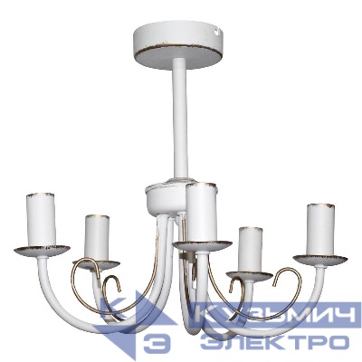 Светильник "Рустика" 253 бел. патина НСБ 01-5х60-123 E14 (инд.упак.) Элетех 1005404245