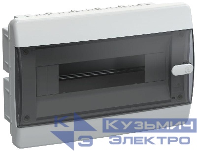 Корпус ЩРВ-П-12 UNION Compact IP41 черн. прозр. дверь пластик. IEK UIC-KP12-V-12-41-K01
