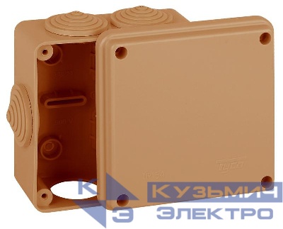 Коробка распределительная ОП 100х100х50мм 6 вводов IP54 красн. Ruvinil 67050НГ