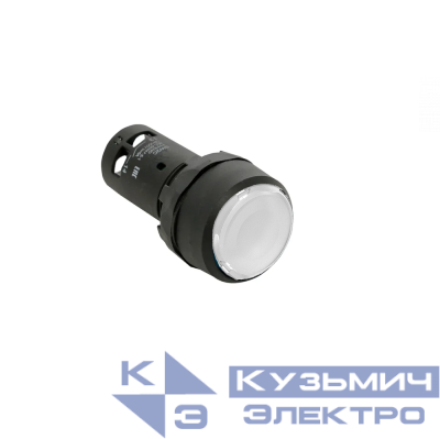 Кнопка с фиксацией с подсветкой OptiSignal Compact D22 С7-PHL-B101 бел. 1НЗ 24В AC/DC XB7NJ01B2 КЭАЗ 362104