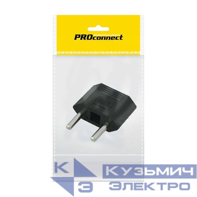 Переходник сетевой плоский "Тефаль" черн. (инд. упак.) PROCONNECT 11-1042-9