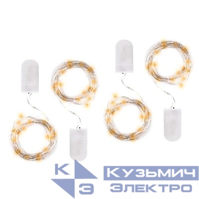 Гирлянда DC-G05-20YS4 20LED 2xCR2032(в компл.) желт. (уп.4шт) ФАZА 5048034