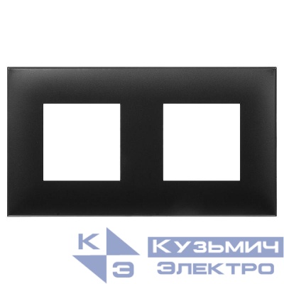 Рамка 2-м 4мод. Avanti "Черный матовый" DKC 4412904