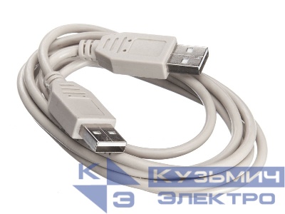 Кабель шт.USB A - шт.USB A 1.1 (1,5м), серый, блистер. Netko РАСПРОДАЖА