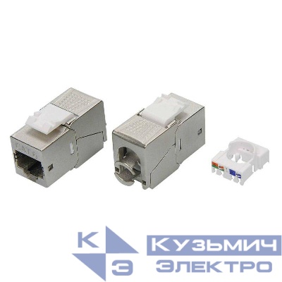 Модуль Keystone RJ45 CAT6 экранир. 180град. (форм-фактор S19) серебр. DKC RNK6F90TL