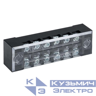 Терминал клеммный TB-1506 до 1.5кв.мм 15А 6 клеммных пар EKF tb-1506