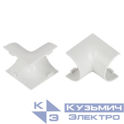 Угол для кабель-канала полукруглого внутр. 20х12мм IC-KK-20-12-FW бел. (уп.2шт) Эра Б0064975