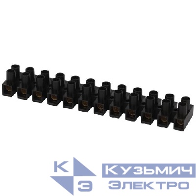 Зажим винтовой изолированный ЗВИ-нг 10А 1.5-10кв.мм 12 пар черн. NO-225-512 Эра Б0068015