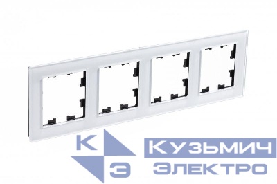 Рамка 4-м AtlasDesign Nature стекло бел. SE ATN320104