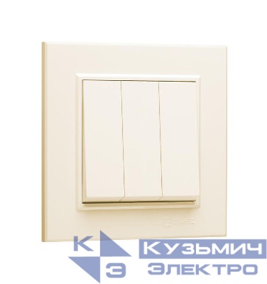 Выключатель 3 клав. 1 вход 3 выхода KAREA крем Makel 56010091