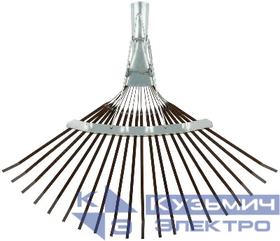 Грабли веерные регулируемые пластинчатые 20 зубьев 250-415мм без черенка КУРС 76944