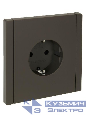 Розетка СП FORTE&PIANO FP316 16А с заземл. без защ. шторок винт. крепл. сер. IEK FP-R11-16-K03