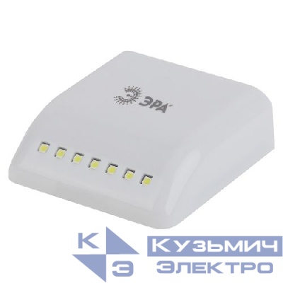 Фонарь SB-404 пушлайт-подсветка универс. в шкаф 7SMD LED сенсор 2хAAA блист. (10/120/2880) Эра Б0042658