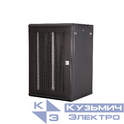 Шкаф телекоммуникационный настен. 19дюйм 18U 901х600х600мм дверь перфорация черн. Datarex DR-655101