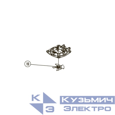 Запчасть №19 для Hybest GSR40A. Крыльчатка