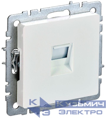 Розетка компьютерная СП RJ45 кат.6 BRITE РК11-БрЖ механизм жемчуж. IEK BR-K10-2-K36