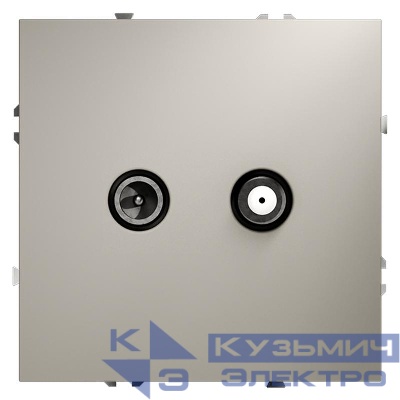 Розетка телевизионная оконечная TV + SAT 2-м СП S70 механизм кашемир Voltum VLS060403