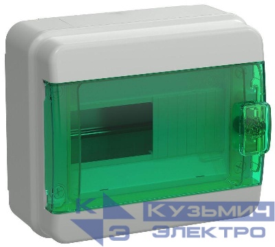 Корпус КМПн-8 TEKFOR IP65 зел. прозр. дверь пластик. IEK TF5-KP72-N-08-65-K03-K06