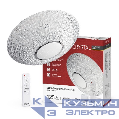 Светильник светодиодный COMFORT CRYSTAL 125Вт 3000-6500К 10000лм 230В 500х115мм с пультом ДУ IN HOME 4690612059471