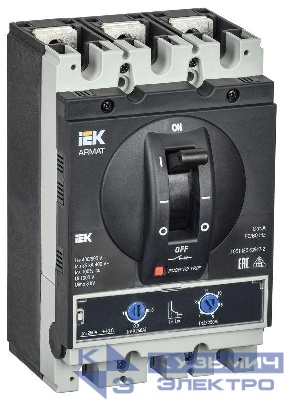 Выключатель автоматический в литом корпусе 3п H 85кА 250А расцепитель термомагнитный регулируемый ARMAT IEK AR-MCCB-3H-085-0250A-ATUC