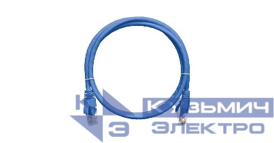 Патч-корд кат.5E (класс D) U/UTP 4 пары 24 AWG (7х0.205мм) 100МГц 2хRJ45 (8P8C) BC чистая медь LSZH нг(А)-HFLTx 2м син. NIKOMAX NMC-PC4UD55B-020-C-BL
