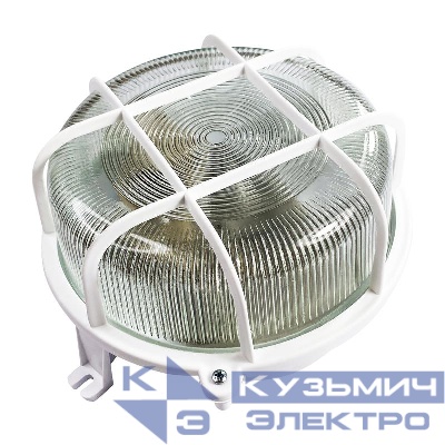 Светильник НПП 03-100-007 "Креа" круг 1х100Вт E27 IP44 корпус с решеткой бел. Элетех 1005500877