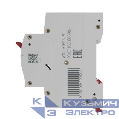 Выключатель автоматический модульный 3п B 63А 6кА MD63N YON MD63N-3PB63