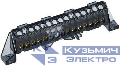 Шина нулевая N в комб. изол. "Стойка" 6х9-5+7-Ч TEKFOR IEK TF-NN10-57-DP-K02