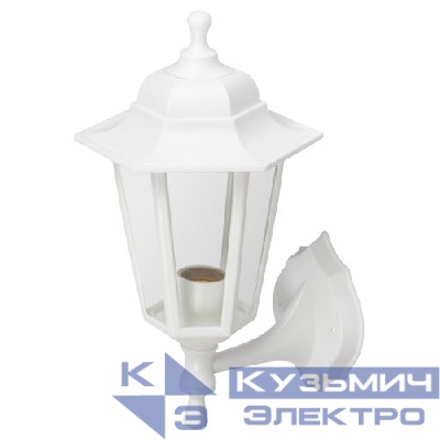 Светильник садово-парковый "Леда1" НБУ 06-60-001 настенный шестигран. бел. Эра Б0048116