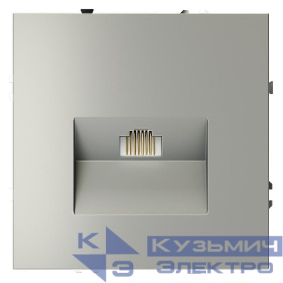 Розетка компьютерная 1-м СП S70 RJ45 кат.6 механизм сталь Voltum VLS060105