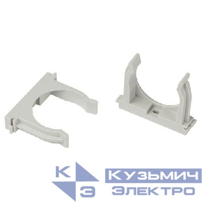 Держатель для труб (клипса) d50мм для прямого монтажа CLIP-50-G-MP сер. (уп.25шт) Эра Б0062028