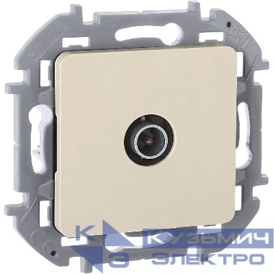 Розетка телевизионная TV Inspiria 2дБ 0-2400мГц с топологией "звезда" механизм сл. кость IEK 673851