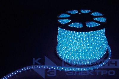 Дюралайт (лента светодиодная) 3Вт FERON 50м 220В 72LED/м 11х17мм син. LED-F3Вт с 2 заглушками 2 сетевыми шнурами 2 коннекторами в комплекте (уп.50м) FERON 26071
