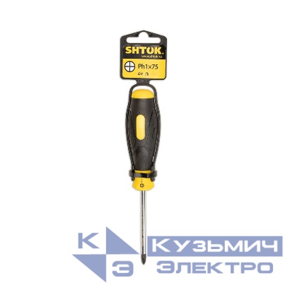 Отвертка РН 1х75мм (09107) SHTOK 376324