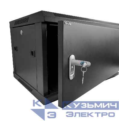 Шкаф настенный 9U серия WMA (Wall Maestro) (600х600х500), передняя дверь металл, разборный, черный  Netko  "А"