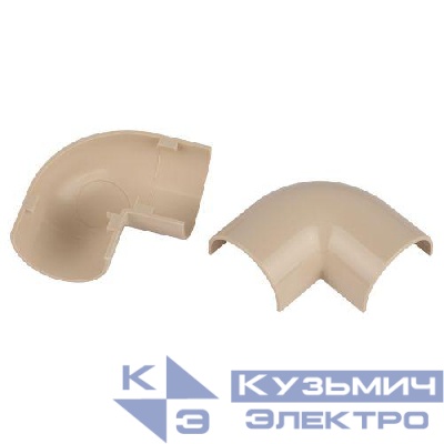 Угол для кабель-канала полукруглого 90град. 20х12мм T-90-KK-20-12-B беж. (уп.2шт) Эра Б0064979