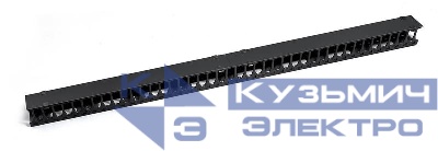 Органайзер-гребенка вертикальный кабельныйв шкаф 47U VCM-PL-47U-BK пластиковый черн. (RAL 9004) Cabeus 11137c