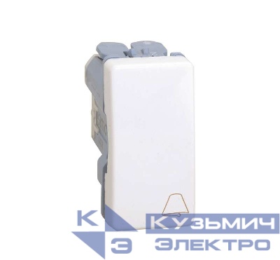 Механизм кнопки клавишной СП "звонок" Simon27 1мод. 10AX 250В бел. 27150-64