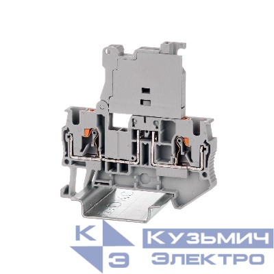 Клемма для предохранителя зажим push-in 2 точки подключения 4кв.мм сер. DKC VPR-4-HESI