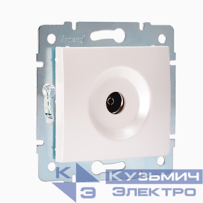 Розетка телевизионная проходная TV СП Karina механизм жемчуж./бел. перламутр. LEZARD 707-3088-129