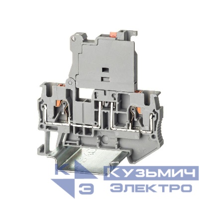 Клемма для предохранителя зажим push-in 2 точки подключения 4кв.мм сер. DKC VPR-4-HESILED24